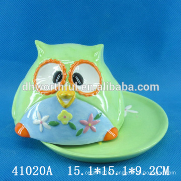 Lovely ceramic owl butter stand